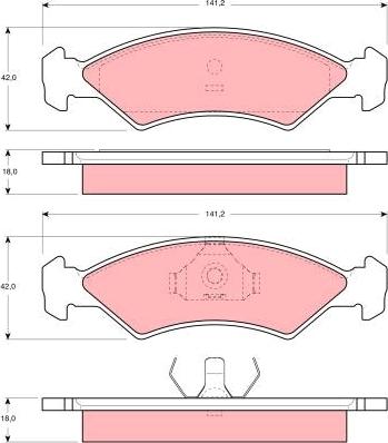 TRW GDB311 - Bremžu uzliku kompl., Disku bremzes www.autospares.lv