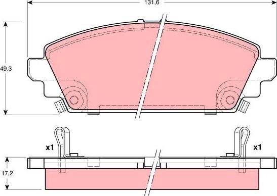 TRW GDB3189 - Тормозные колодки, дисковые, комплект www.autospares.lv