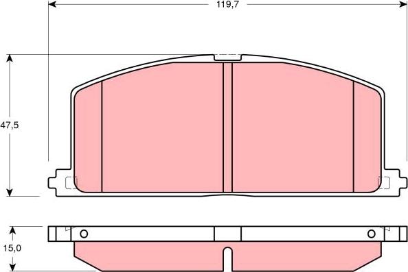 TRW GDB3184 - Brake Pad Set, disc brake www.autospares.lv