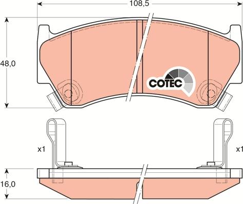 TRW GDB3180 - Brake Pad Set, disc brake www.autospares.lv