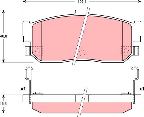 TRW GDB3181 - Тормозные колодки, дисковые, комплект www.autospares.lv