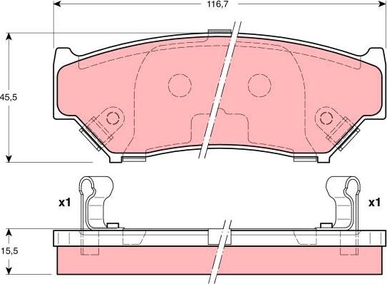 TRW GDB3182 - Тормозные колодки, дисковые, комплект www.autospares.lv