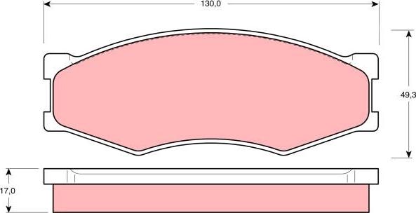 TRW GDB318AT - Bremžu uzliku kompl., Disku bremzes www.autospares.lv