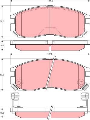 TRW GDB3133AT - Тормозные колодки, дисковые, комплект www.autospares.lv