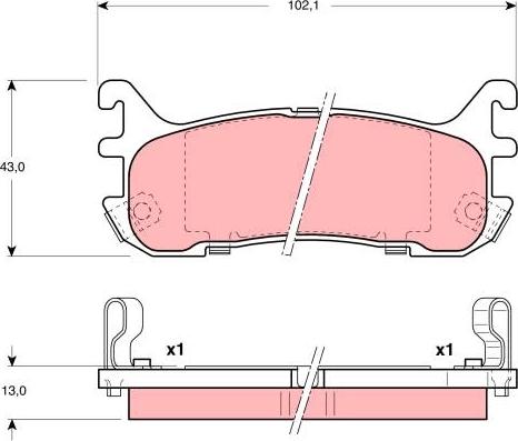 TRW GDB3129 - Bremžu uzliku kompl., Disku bremzes www.autospares.lv