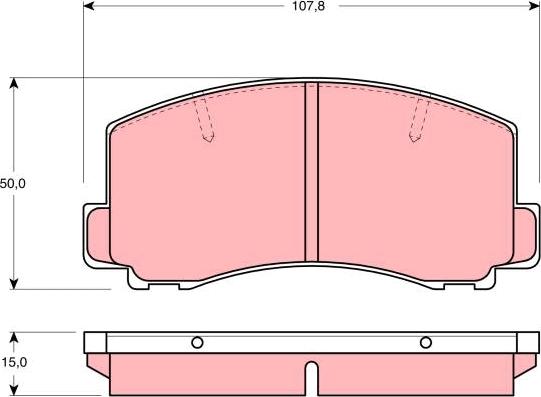 TRW GDB312 - Brake Pad Set, disc brake www.autospares.lv