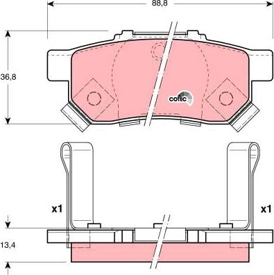 TRW GDB3174 - Bremžu uzliku kompl., Disku bremzes www.autospares.lv