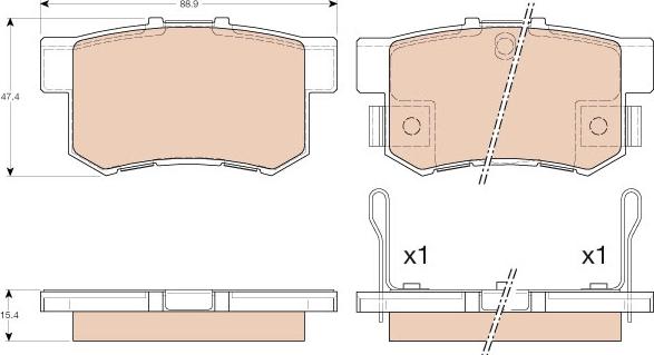 TRW GDB3175 - Brake Pad Set, disc brake www.autospares.lv