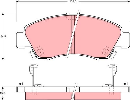 TRW GDB3176 - Тормозные колодки, дисковые, комплект www.autospares.lv