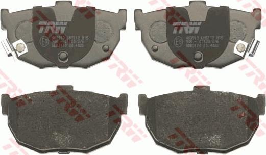 TRW GDB3170 - Тормозные колодки, дисковые, комплект www.autospares.lv