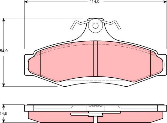 TRW GDB3172 - Тормозные колодки, дисковые, комплект www.autospares.lv