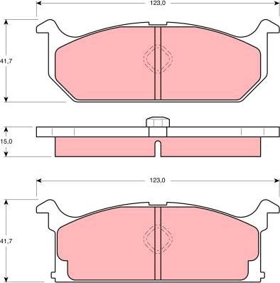 TRW GDB382 - Brake Pad Set, disc brake www.autospares.lv