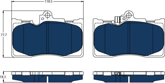 TRW GDB3398BTE - Bremžu uzliku kompl., Disku bremzes www.autospares.lv