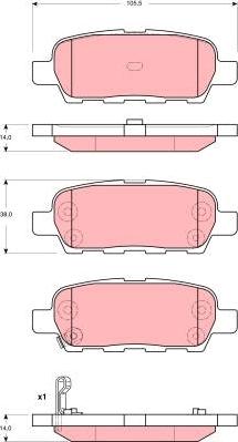 TRW GDB3393 - Bremžu uzliku kompl., Disku bremzes www.autospares.lv