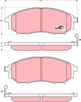 TRW GDB3392 - Brake Pad Set, disc brake www.autospares.lv