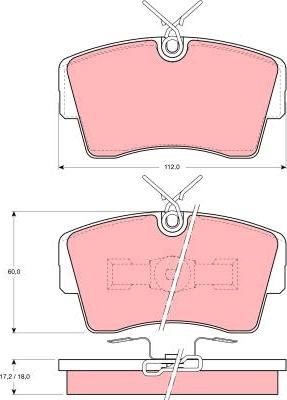 TRW GDB339 - Тормозные колодки, дисковые, комплект www.autospares.lv