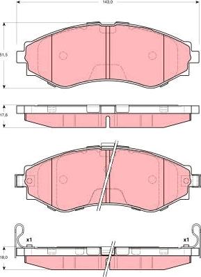 TRW GDB3345 - Bremžu uzliku kompl., Disku bremzes autospares.lv