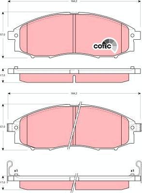 TRW GDB3340AT - Bremžu uzliku kompl., Disku bremzes www.autospares.lv