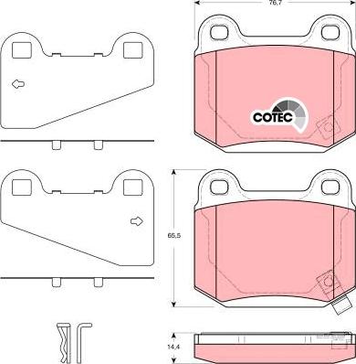 TRW GDB3350 - Brake Pad Set, disc brake www.autospares.lv