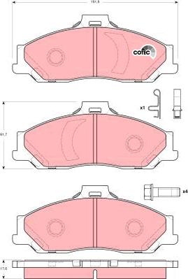 TRW GDB3353AT - Bremžu uzliku kompl., Disku bremzes www.autospares.lv