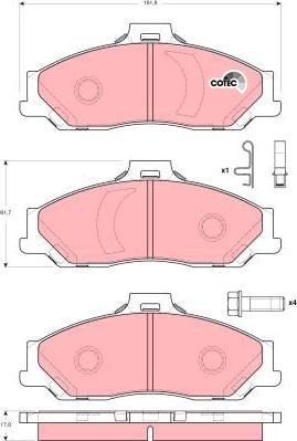 TRW GDB3353 - Bremžu uzliku kompl., Disku bremzes autospares.lv