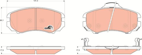 TRW GDB3352DT - Brake Pad Set, disc brake www.autospares.lv