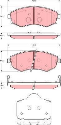 TRW GDB3365 - Bremžu uzliku kompl., Disku bremzes www.autospares.lv