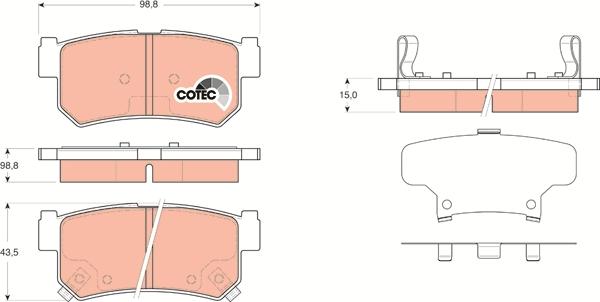 TRW GDB3366 - Brake Pad Set, disc brake www.autospares.lv