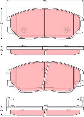 TRW GDB3360 - Bremžu uzliku kompl., Disku bremzes autospares.lv