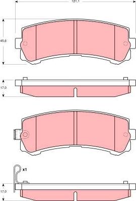 TRW GDB3362 - Тормозные колодки, дисковые, комплект www.autospares.lv