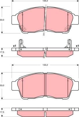 TRW GDB3300 - Bremžu uzliku kompl., Disku bremzes www.autospares.lv