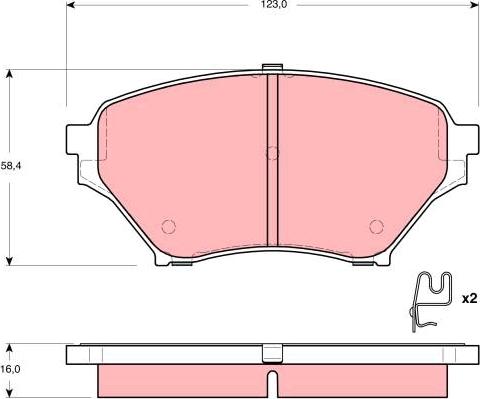 TRW GDB3302 - Bremžu uzliku kompl., Disku bremzes www.autospares.lv