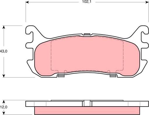 TRW GDB3319DT - Bremžu uzliku kompl., Disku bremzes autospares.lv