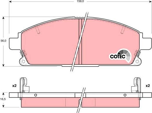 TRW GDB3312 - Brake Pad Set, disc brake www.autospares.lv