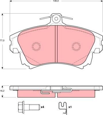 TRW GDB3389 - Bremžu uzliku kompl., Disku bremzes autospares.lv