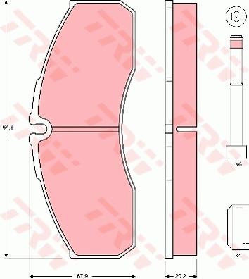 TRW GDB3385 - Brake Pad Set, disc brake www.autospares.lv