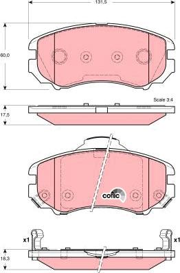 TRW GDB3386AT - Brake Pad Set, disc brake www.autospares.lv