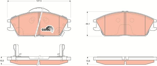 TRW GDB3331 - Brake Pad Set, disc brake www.autospares.lv