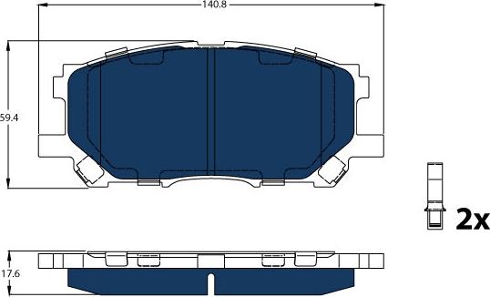 TRW GDB3338BTE - Bremžu uzliku kompl., Disku bremzes autospares.lv