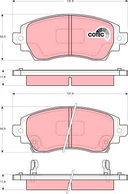 TRW GDB3333 - Тормозные колодки, дисковые, комплект www.autospares.lv