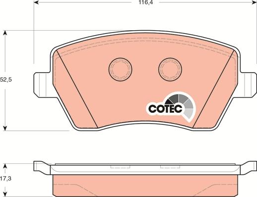 TRW GDB3332 - Тормозные колодки, дисковые, комплект www.autospares.lv