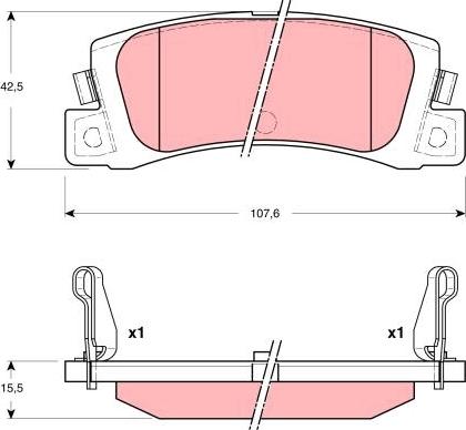 TRW GDB3329 - Тормозные колодки, дисковые, комплект www.autospares.lv