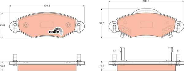 TRW GDB3324 - Bremžu uzliku kompl., Disku bremzes autospares.lv