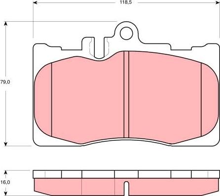 TRW GDB3322AT - Bremžu uzliku kompl., Disku bremzes www.autospares.lv