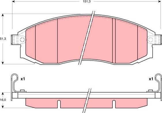 TRW GDB3327 - Bremžu uzliku kompl., Disku bremzes autospares.lv