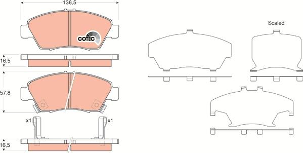 TRW GDB3375AT - Brake Pad Set, disc brake www.autospares.lv