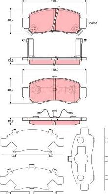 TRW GDB3376 - Bremžu uzliku kompl., Disku bremzes autospares.lv