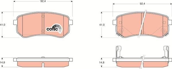 TRW GDB3370 - Тормозные колодки, дисковые, комплект www.autospares.lv