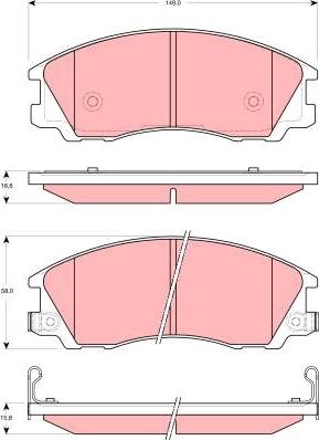 TRW GDB3299DT - Bremžu uzliku kompl., Disku bremzes www.autospares.lv