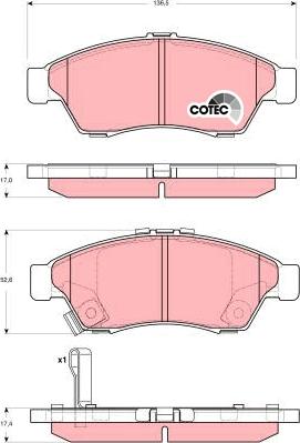 TRW GDB3290AT - Bremžu uzliku kompl., Disku bremzes www.autospares.lv